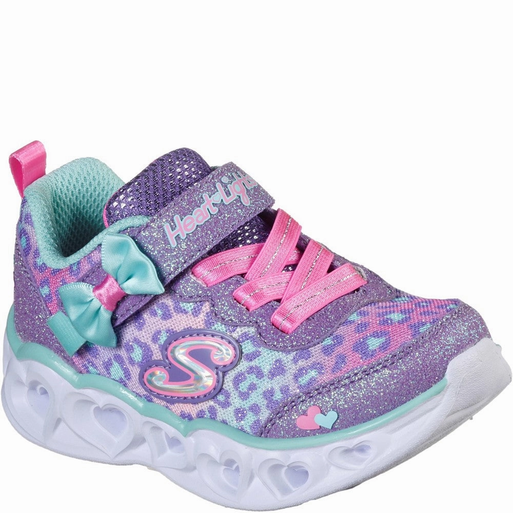 Walk-Ready Shoes dirt path Skechers Heart Lights Touch Fastening Trainer