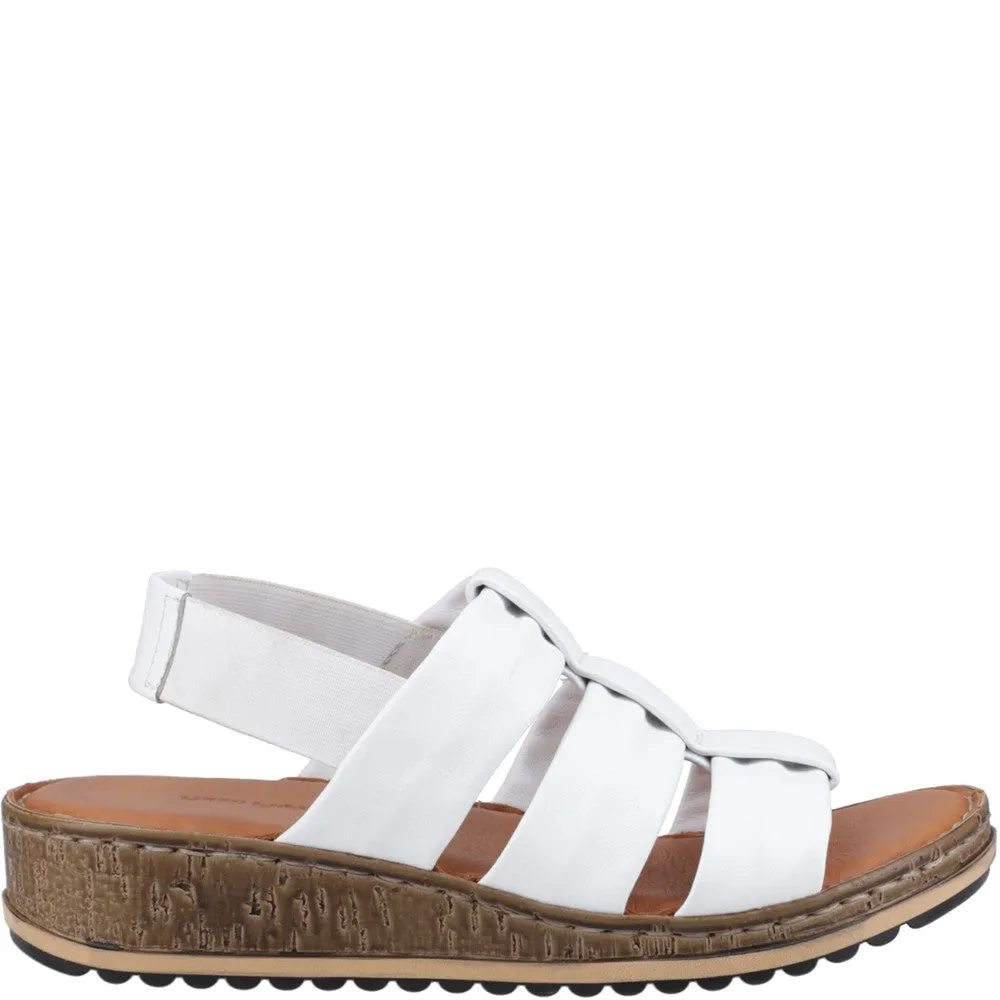 Ground Hug Leather Hush Puppies Eden Wide Fit Sandal