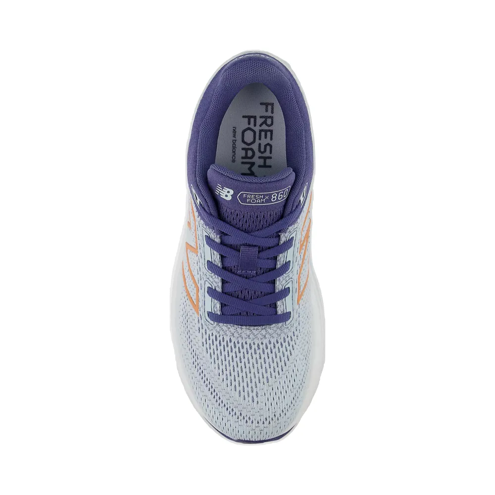 New Balance 880 V14 Women's New Balance Women's Fresh Foam X 860v14 Sneaker in Frosted Glass with Dream State and Peach Nectar