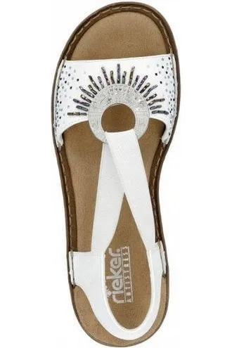 Cool Touch Rieker 60880-80 ladies sandals in White
