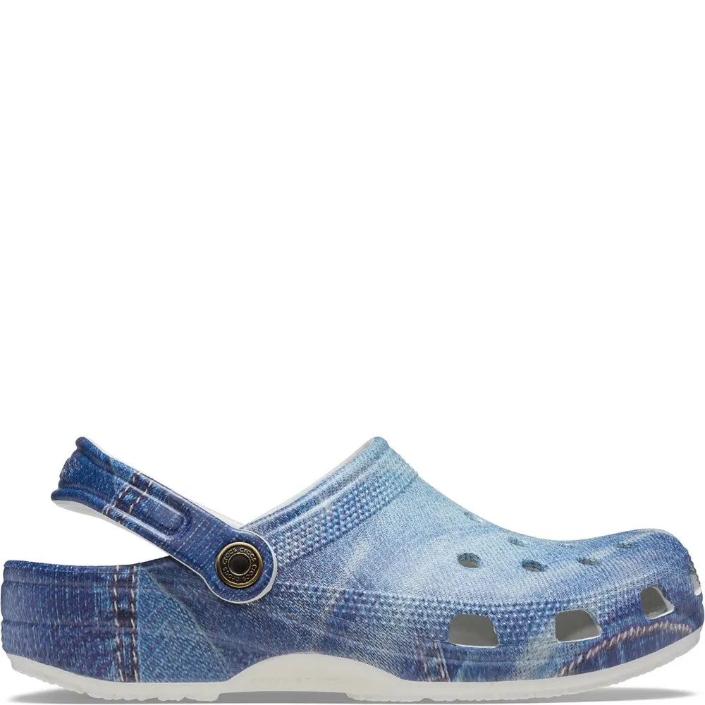 Garden Walk Breathable Outdoor Wear Crocs Unisex Classic Denim Clog