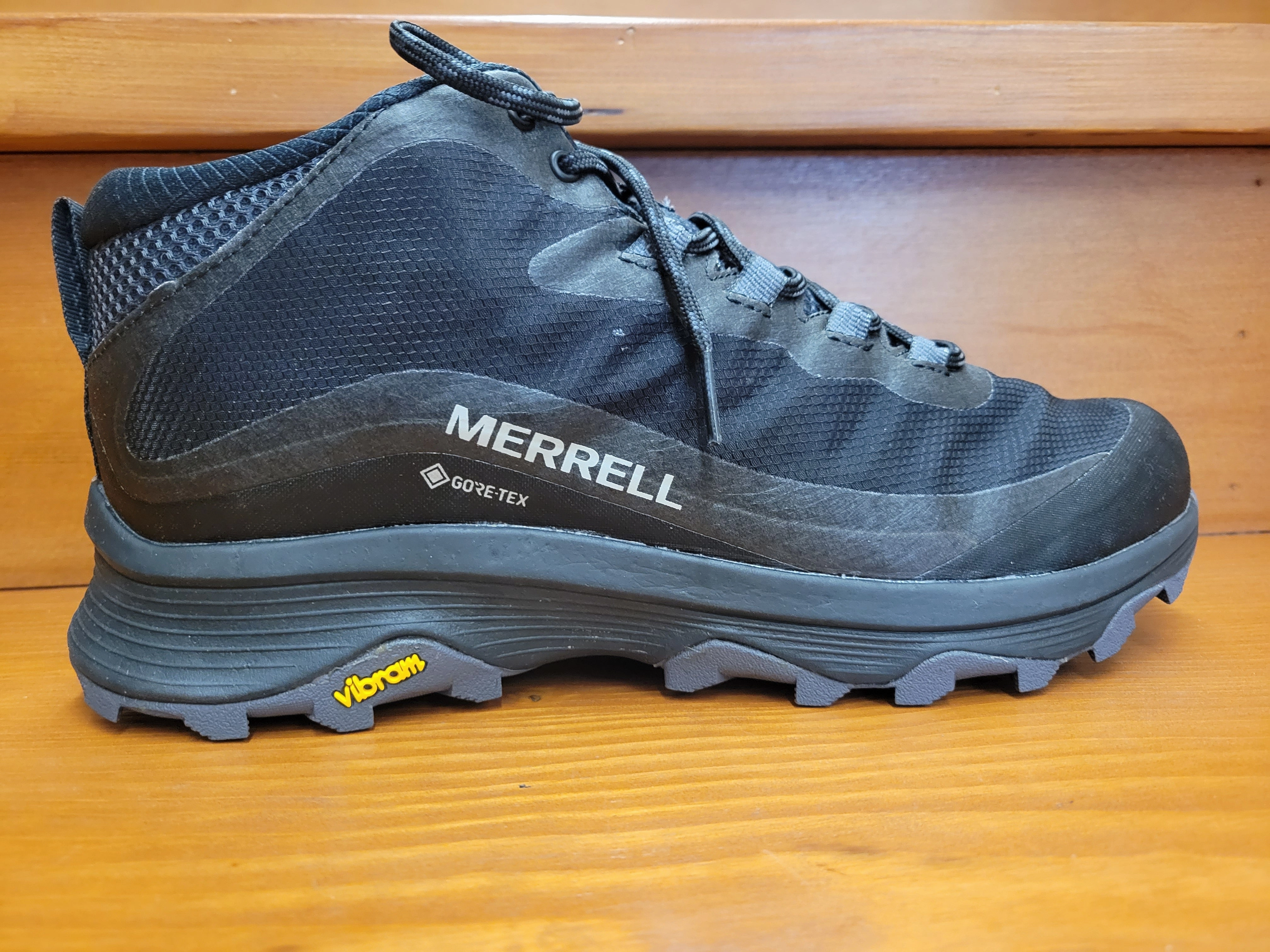 Solid Stitching Merrell Moab Speed Mid GTX Black/Asphalt J067075