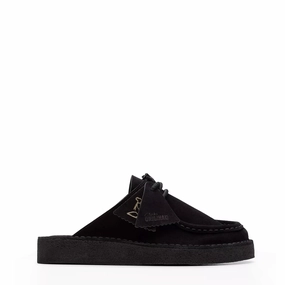 Clarks Originals Womens DSRT Nomad Mule Black Suede Ferry Glow