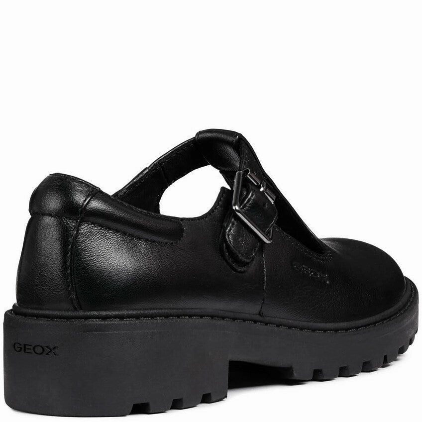 Cushioned Geox J Casey G. E Buckle Junior School Shoes