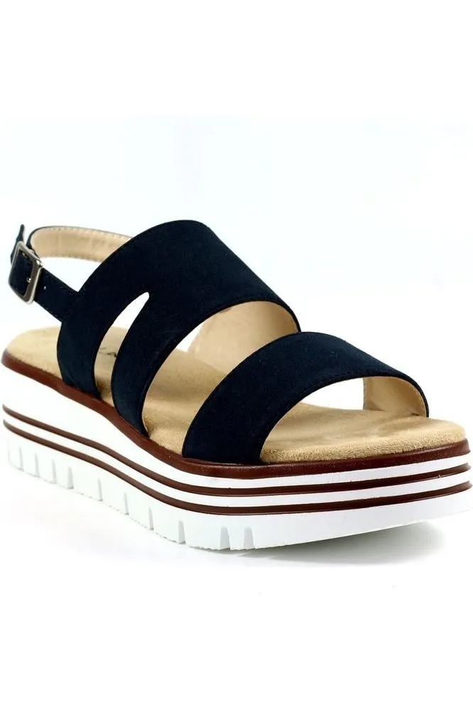 Lunar Ladies Sandals Jocelyn JLB007 navy Easy Travel Urban Stroll