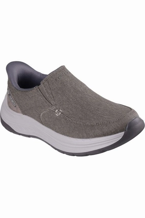 Skechers Mens 205356 DECKLAN GULLIVER in Taupe Non-Slip Design Comfortable ankle support