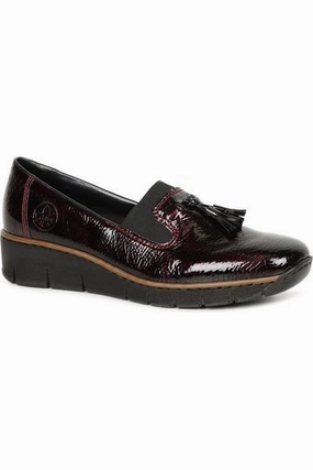 Rieker ladies slip on shoe 53751-35 Bordeaux Elite Edge