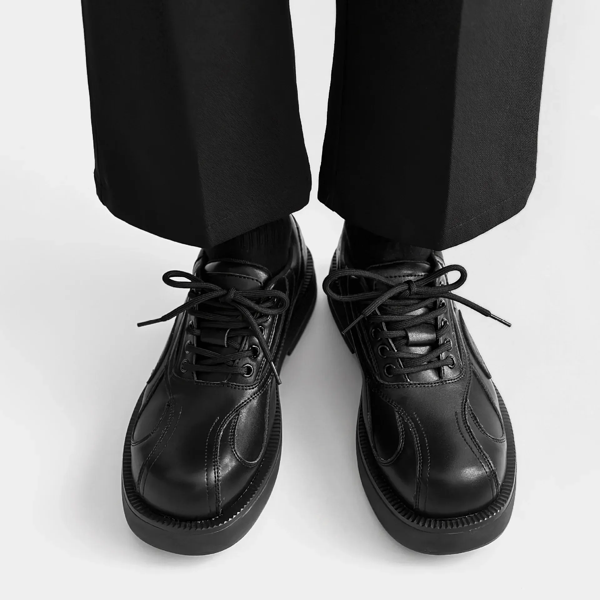 Asics Ff3 Tennis Shoes Business Formal White Black Leather Shoes