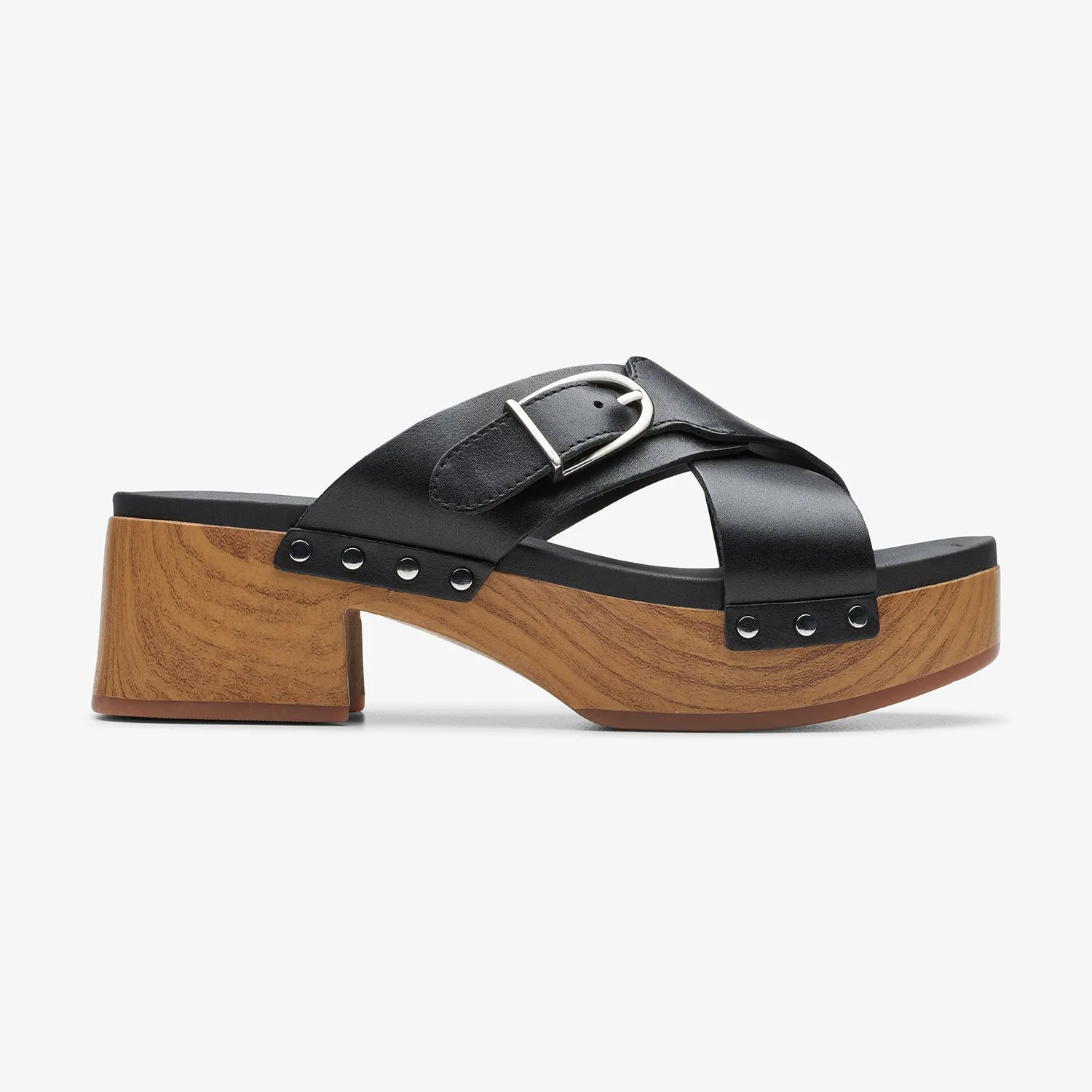 Womens - Sivanne Walk Black Leather removable insoles Sandal Add Ons