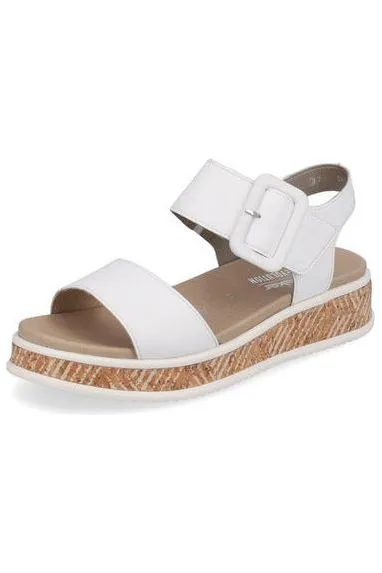 slim fit Rieker Womens Sandals W0800 80 white
