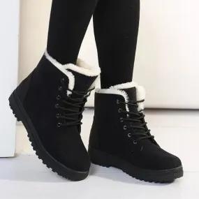 Snow Boots Available Near Me Casual Suede Winter Ankle Boots with Wool and Heel for Women | Ideal for Winter