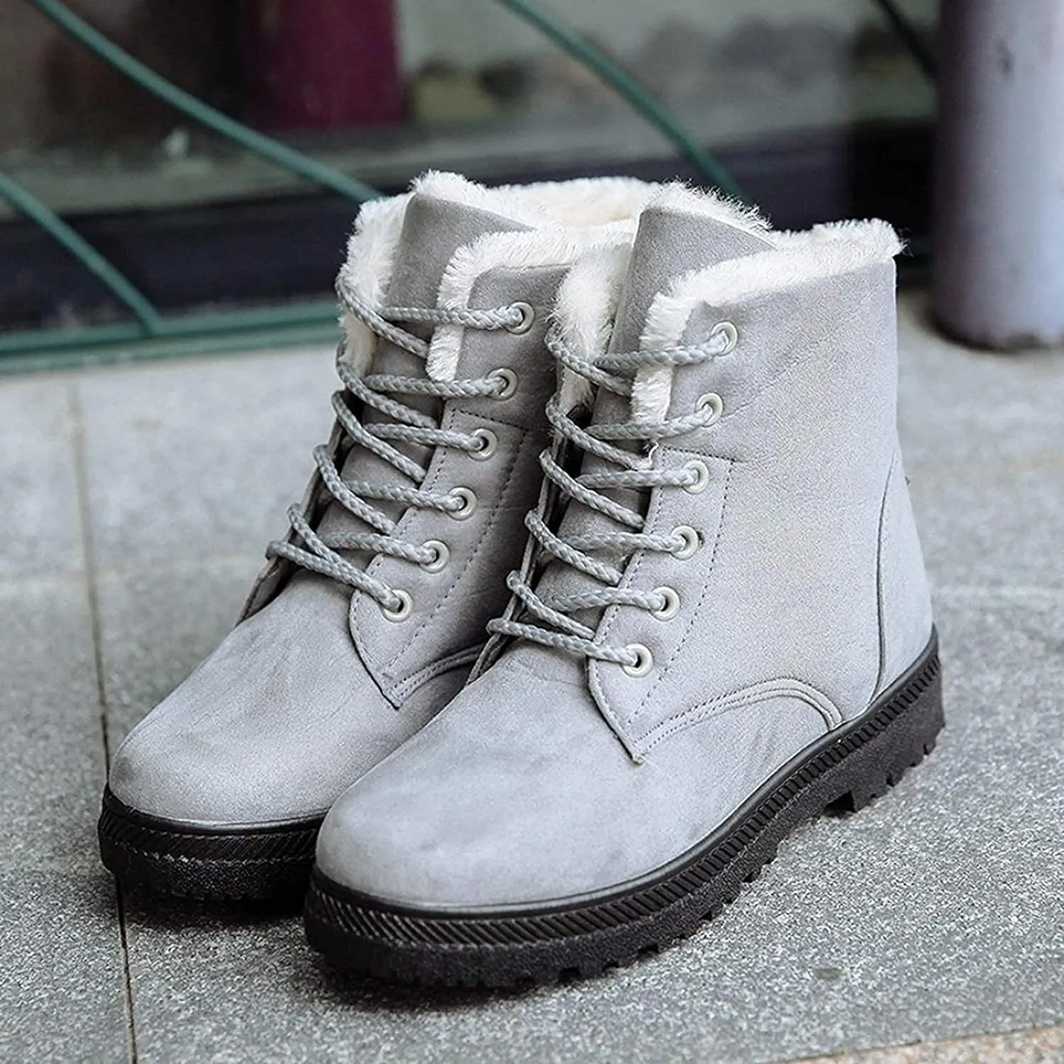 Casual Suede Winter Ankle Boots with Wool and Heel for Women | Ideal for Winter Jeffrey Campbell Snow Boots