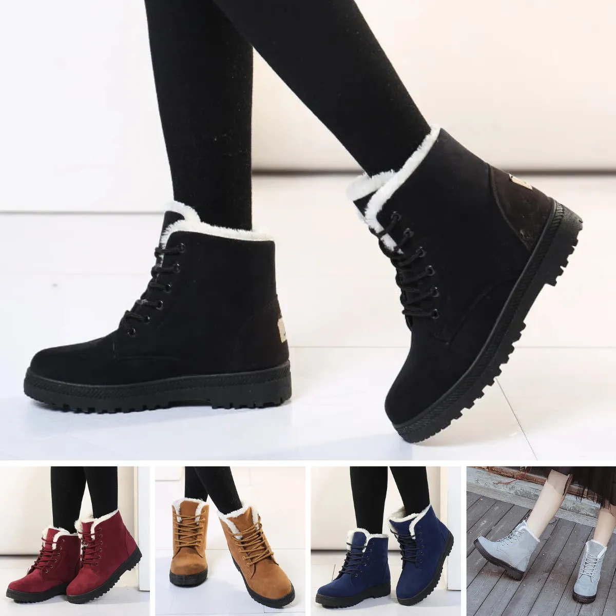Sorel Boots Snow Casual Suede Winter Ankle Boots with Wool and Heel for Women | Ideal for Winter