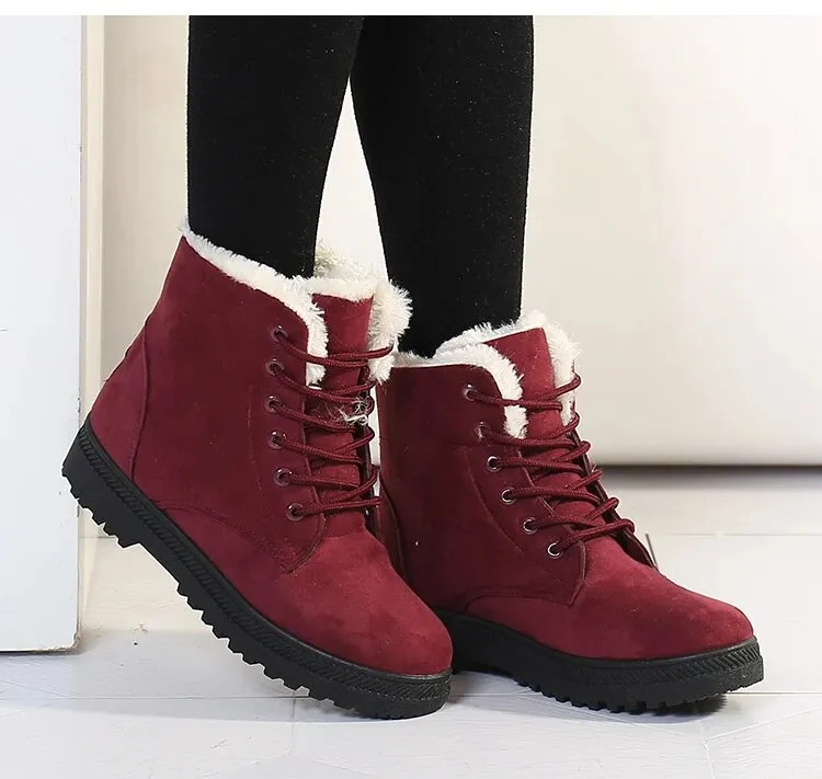Casual Suede Winter Ankle Boots with Wool and Heel for Women | Ideal for Winter Dream Pairs Waterproof Winter Snow Boots