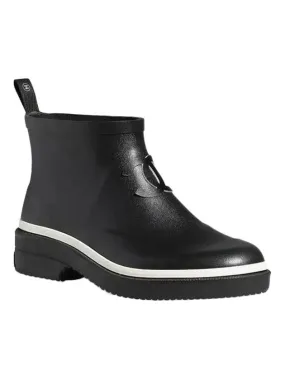 Jeffrey Campbell Hurricane Rain Boot CC Logo Rubber Ankle Rain Boots Black Chanel
