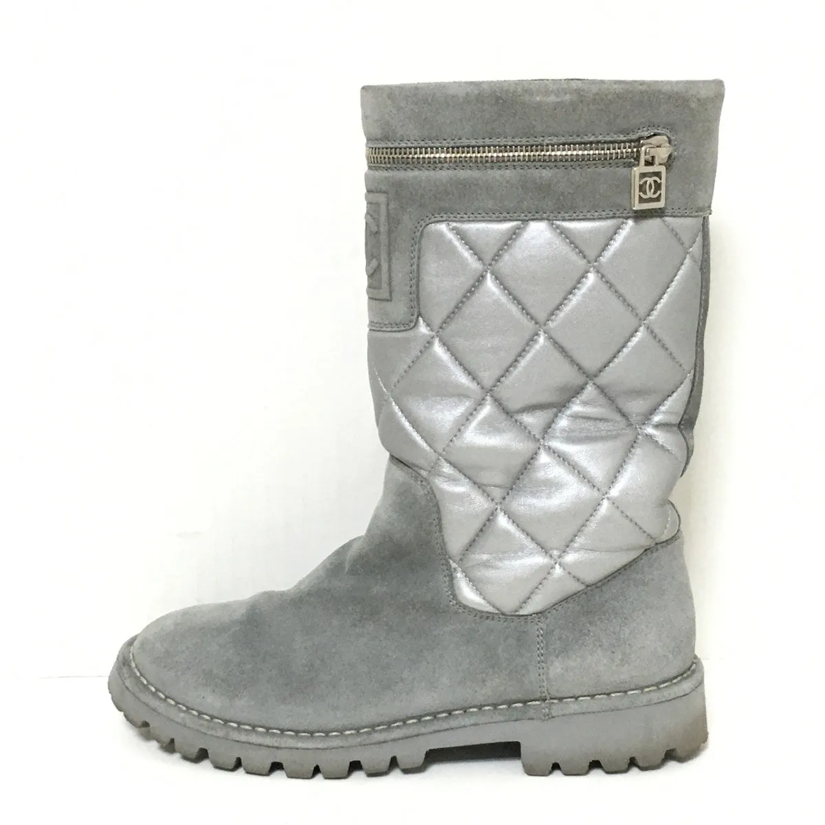 Average Price For Adidas Shoes Chanel Grey Boots, 37.5
