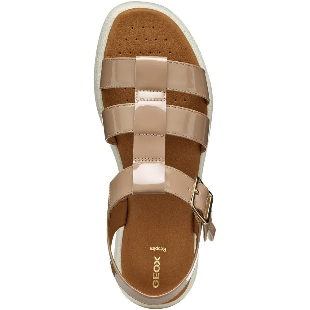 Geox D Camalei Sandals Elastic Straps Snake Skin