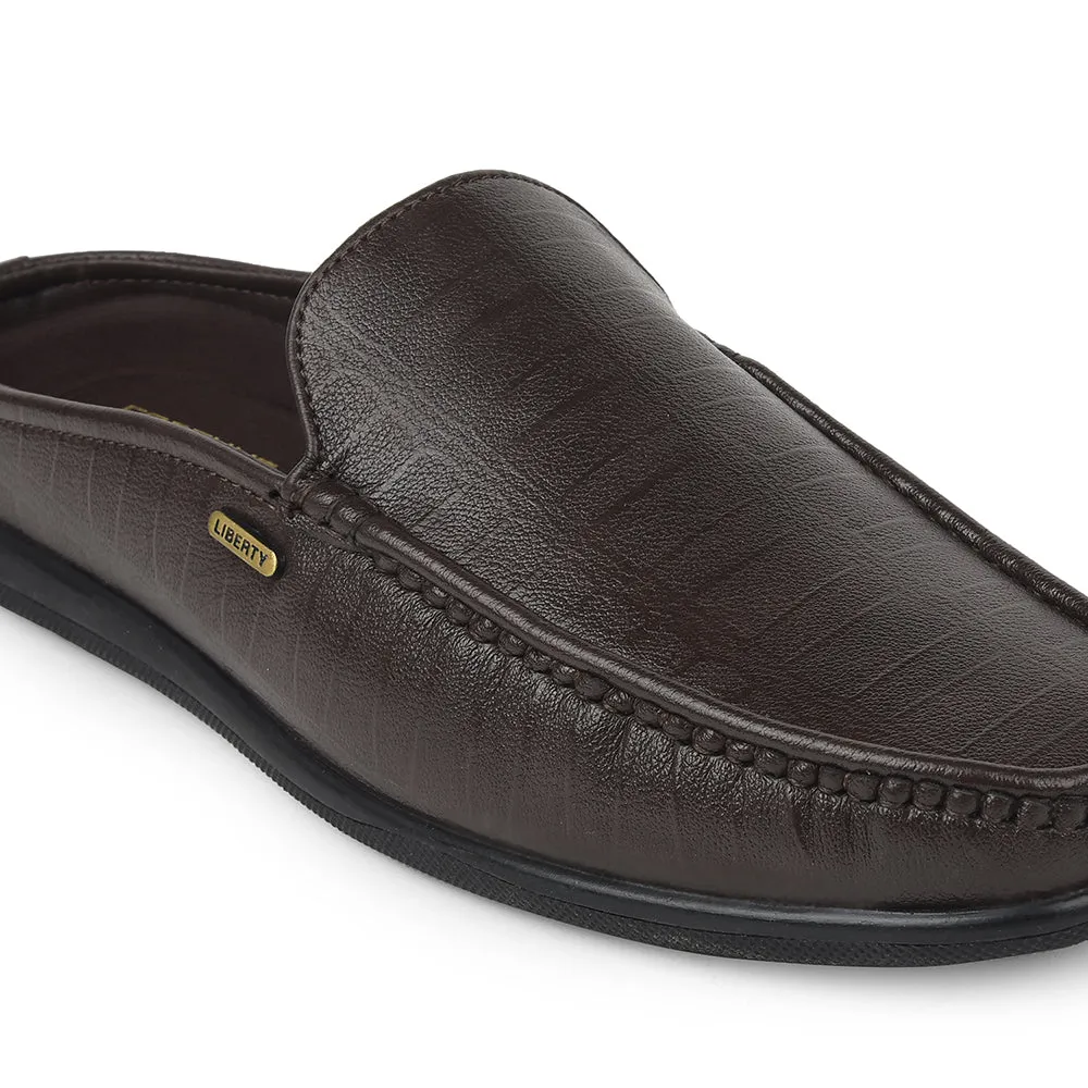 Loafers In Jeans Fortune Brown Casual Loafers For Mens VSL-6 By Liberty