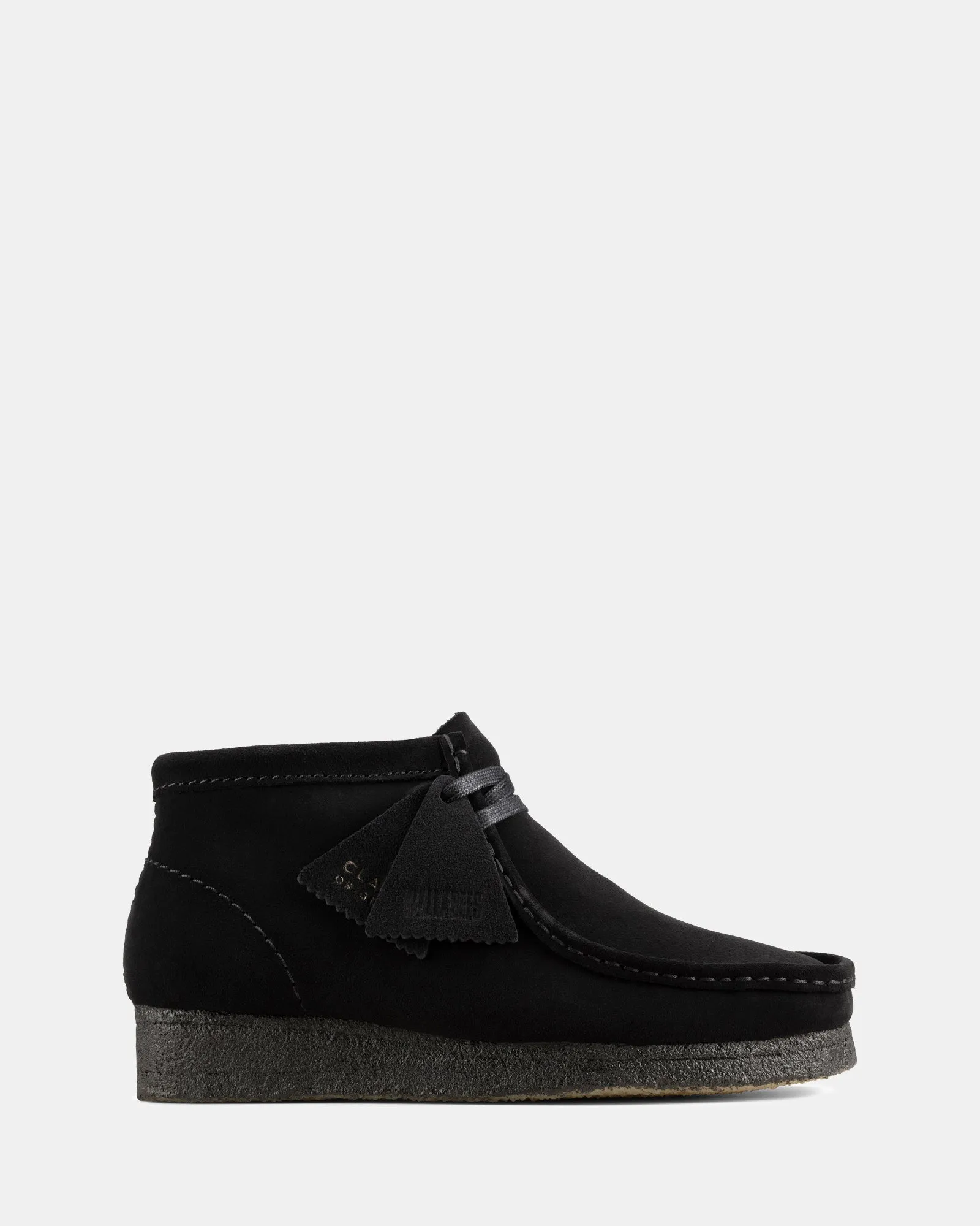 foldable Wallabee Boot. (W) Black Suede