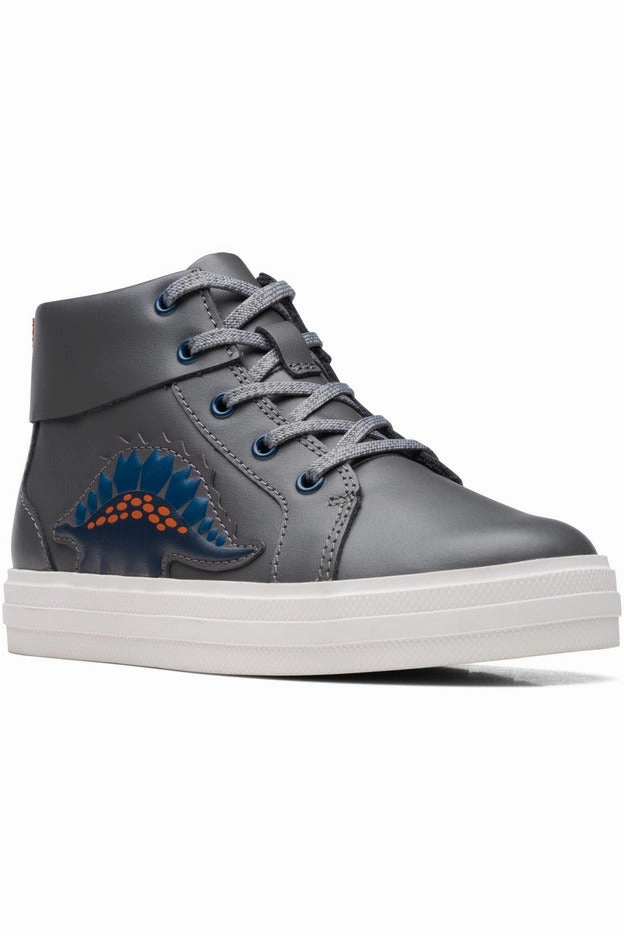 Clarks Nova City K in Grey Print Comfort Padding