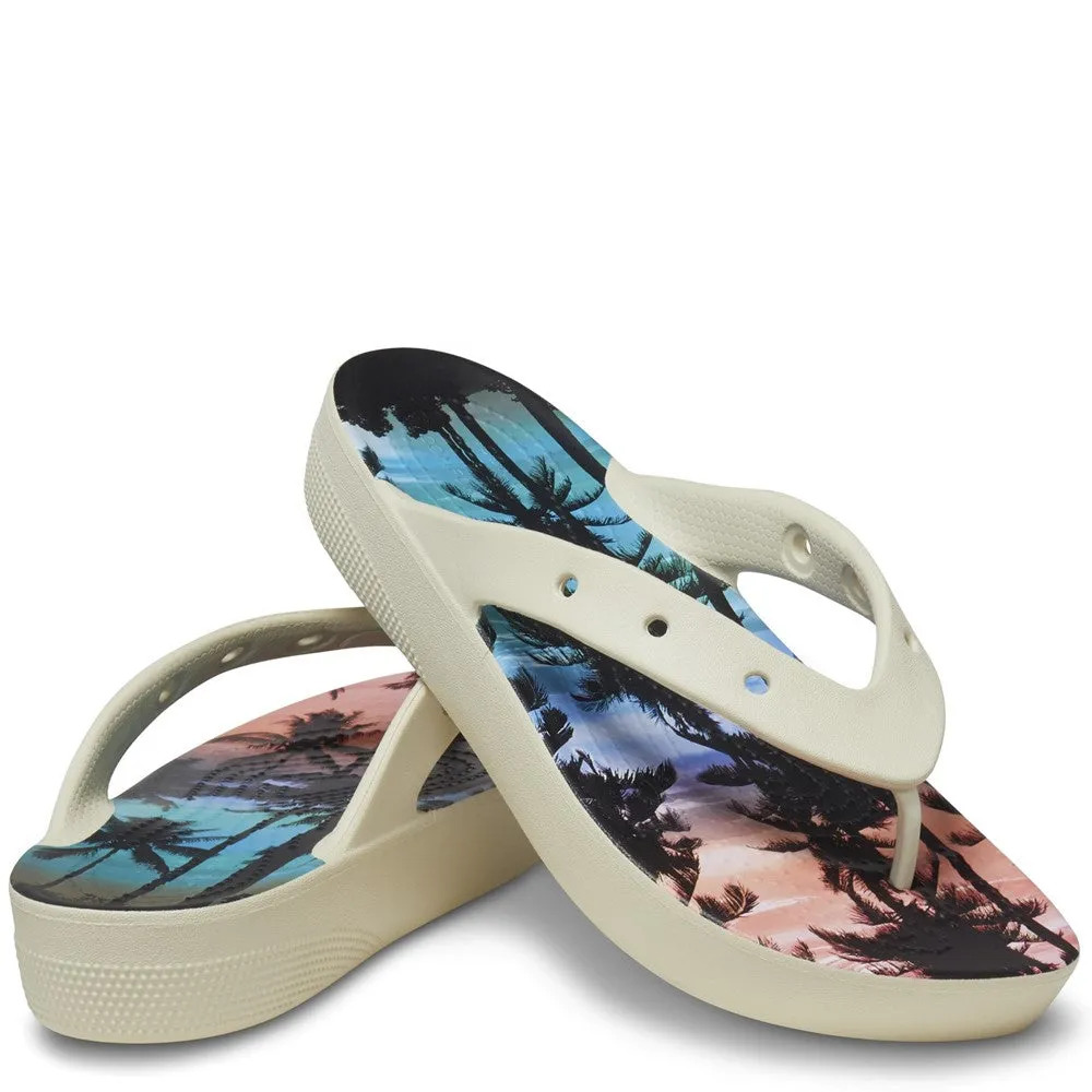 Crocs Unisex Classic Summer Nostalgia Platform Flip Flop Easy Posture Smart Look