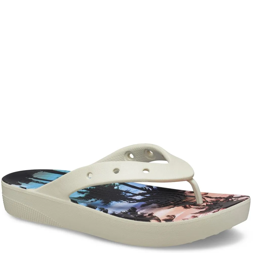 Crocs Unisex Classic Summer Nostalgia Platform Flip Flop Slim Profile