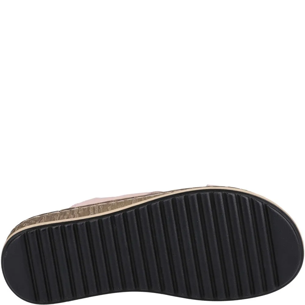 Hush Puppies Elena Cross Over Wedge Sandal Casual Wear clean design