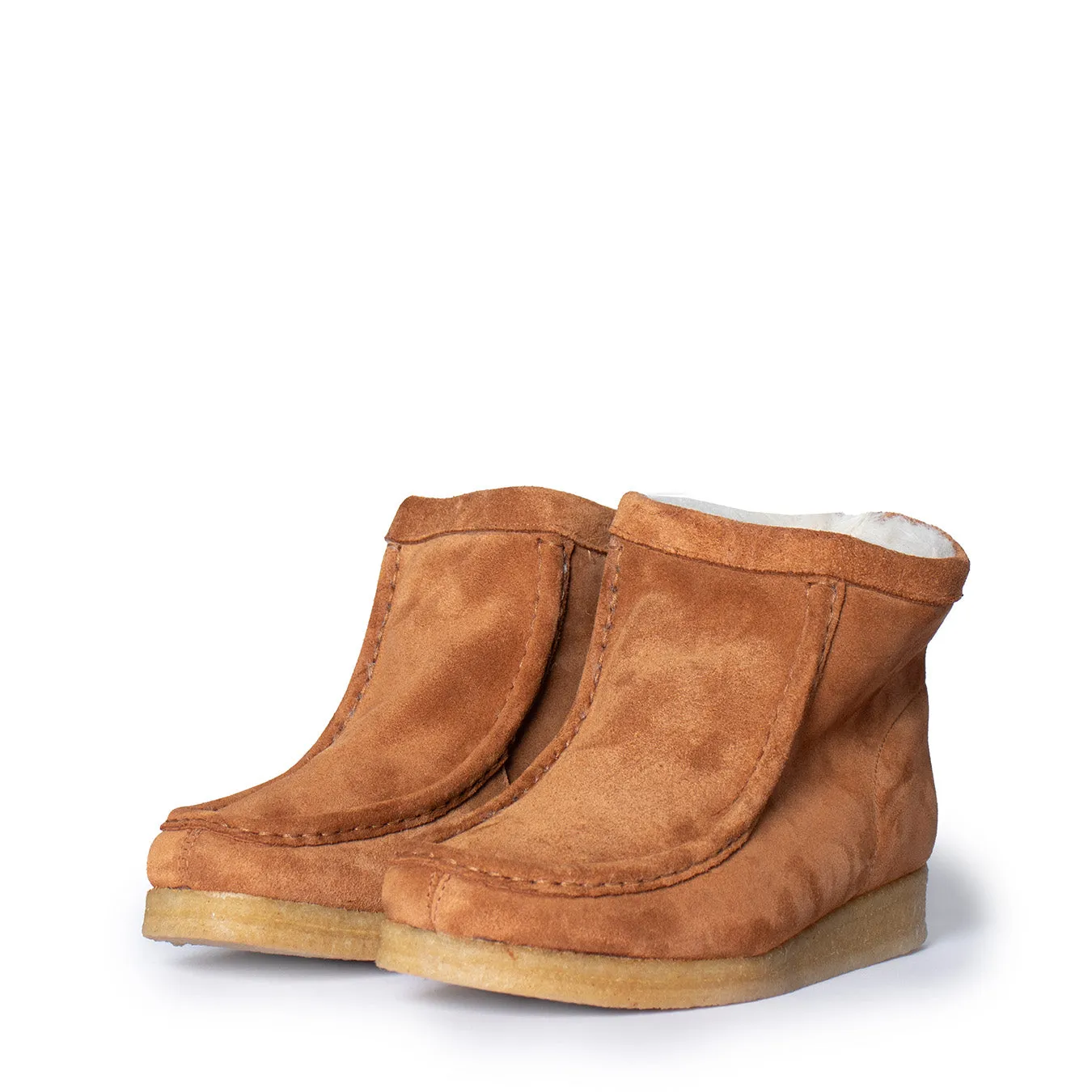 Clarks Originals Womens Wallabee Hi Boot Caramel WLined Stable Fit