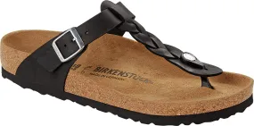 Birkenstock Gizeh Braid Black oiled leather 1021349 Weekend Walk Neutral Color