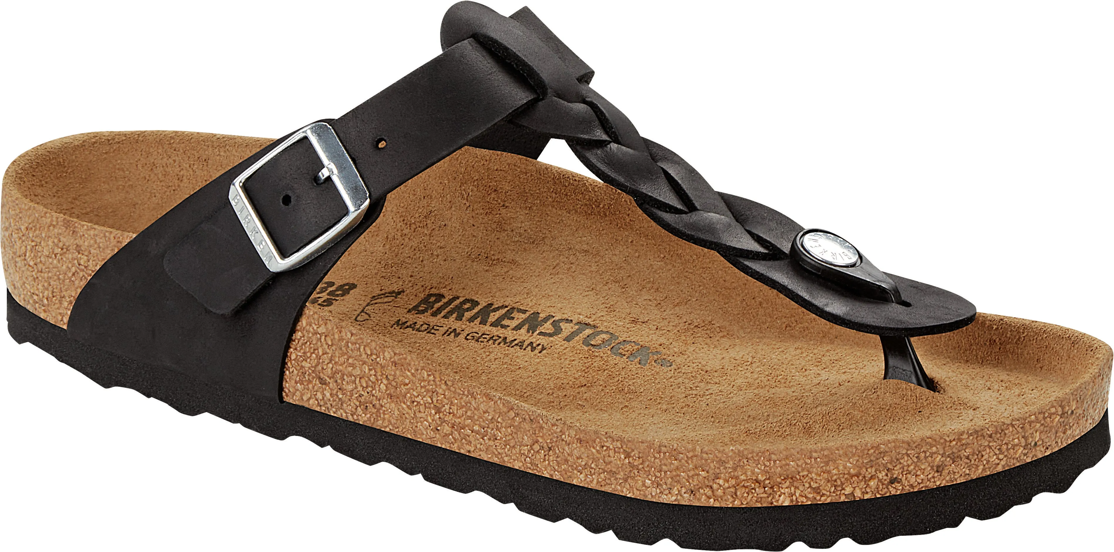 Birkenstock Gizeh Braid Black oiled leather 1021349 Weekend Walk Neutral Color