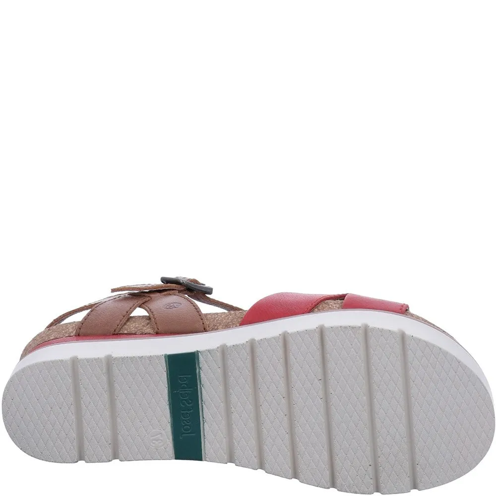 Josef Seibel Clea open toe criss-cross sandal Wedge Sole Drive Mood