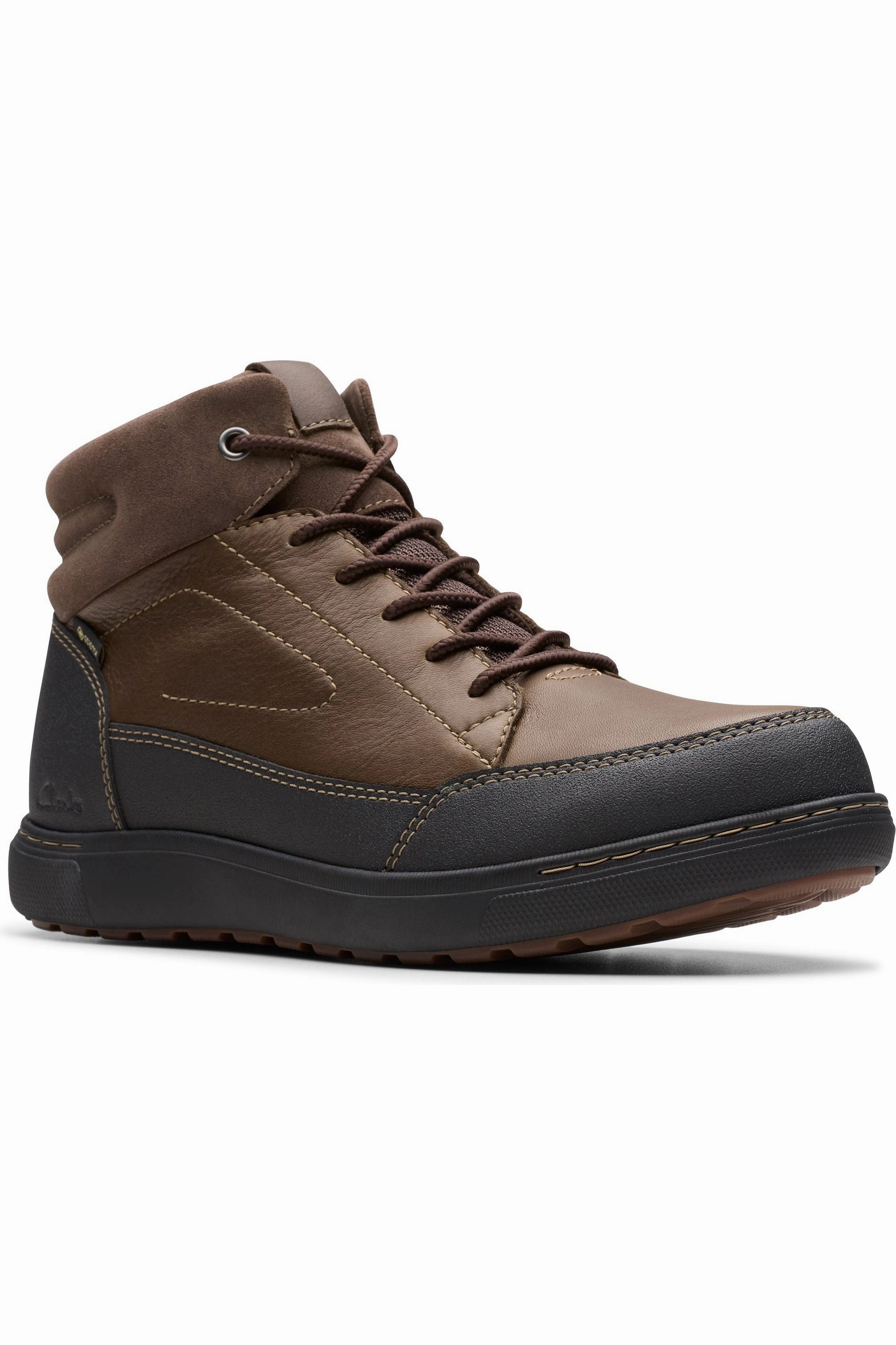 Clarks Mapstone Hi GTX waterproof in Dark Brown Tea Glow