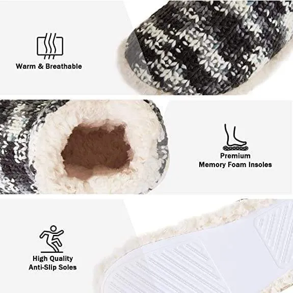 Work Boots For Plantar Fasciitis CityComfort Ladies Slipper Boots Knitted Warm Winter Indoor Booties