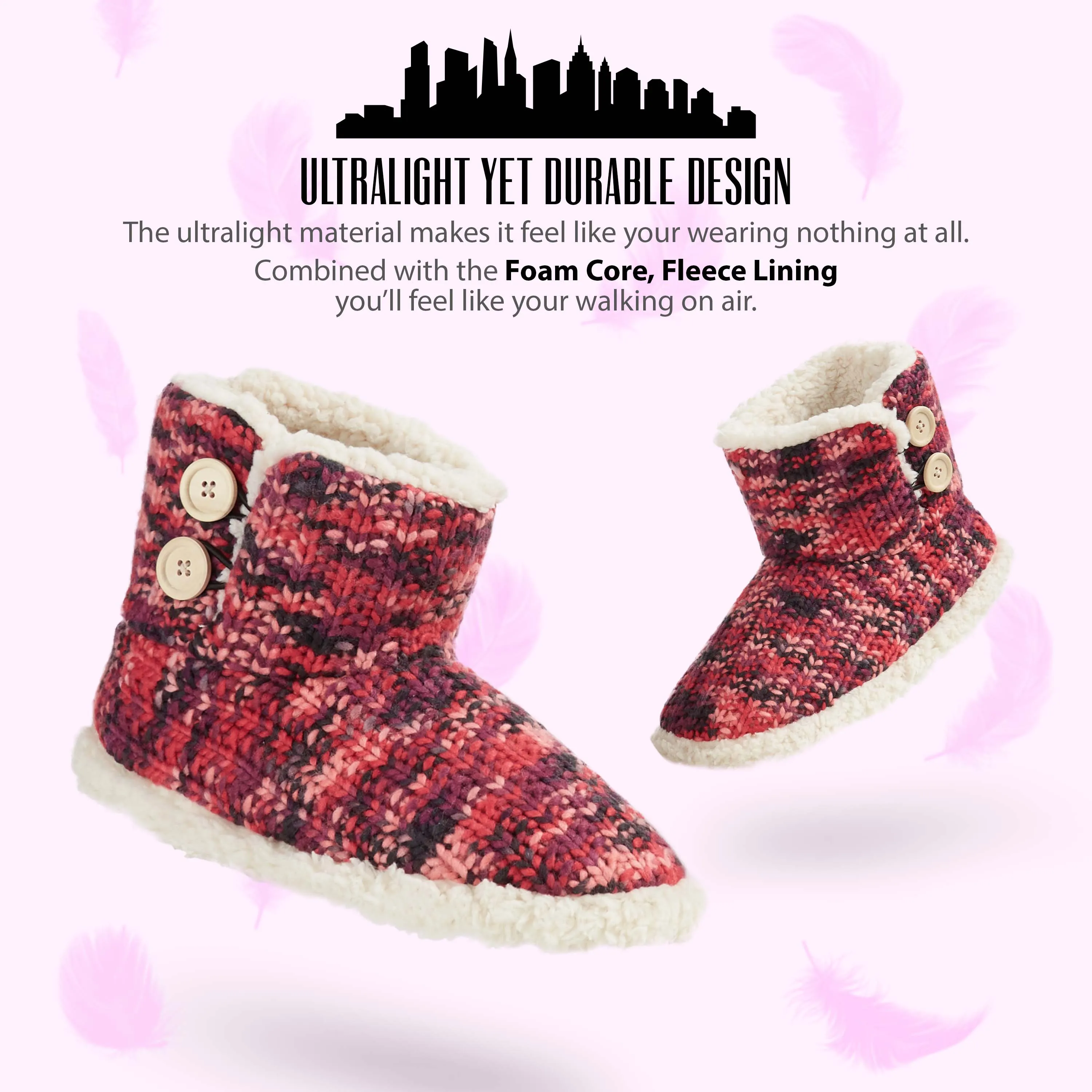 CityComfort Ladies Slipper Boots Knitted Warm Winter Indoor Booties Boots That Are Trending