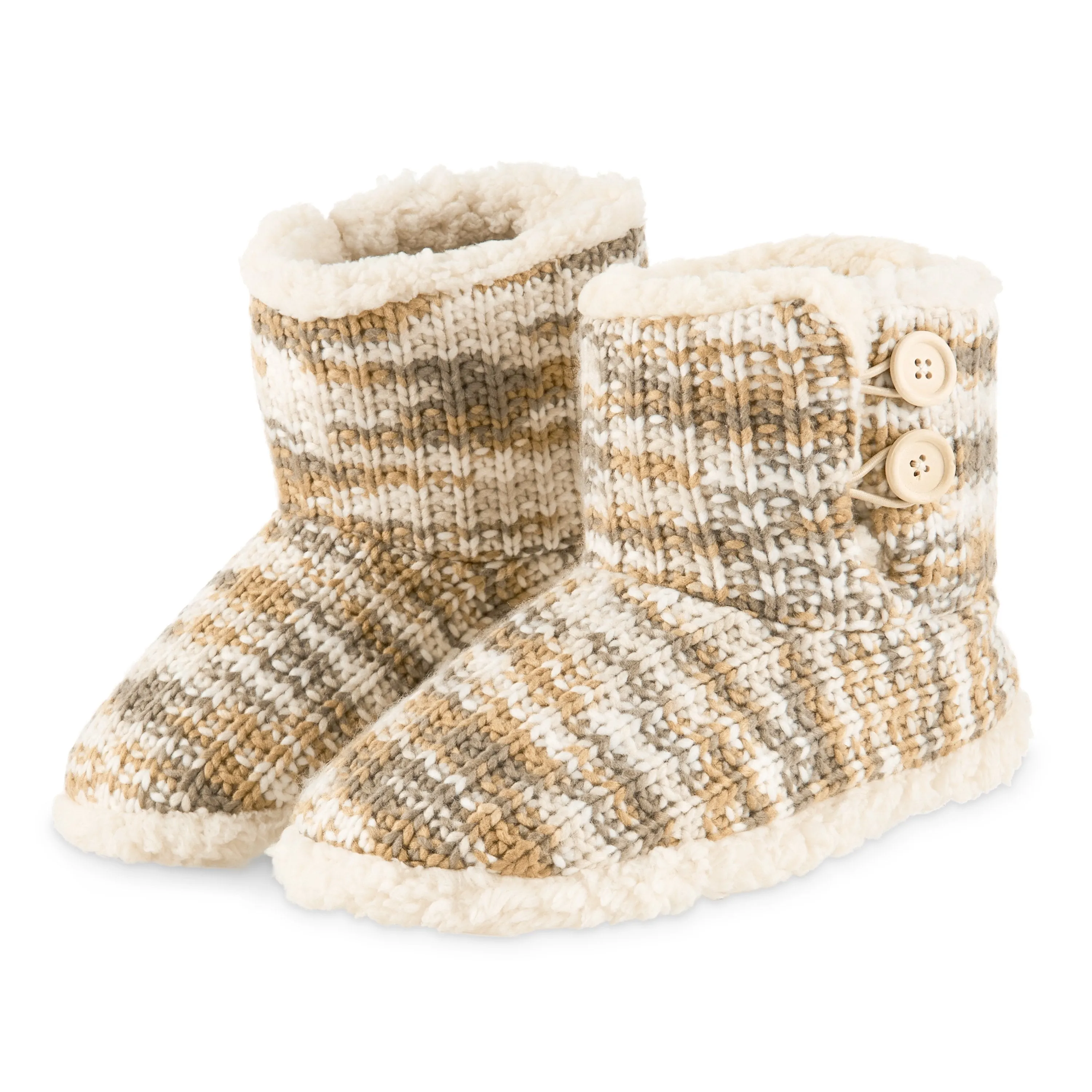 CityComfort Ladies Slipper Boots Knitted Warm Winter Indoor Booties Allen Chukka Boots