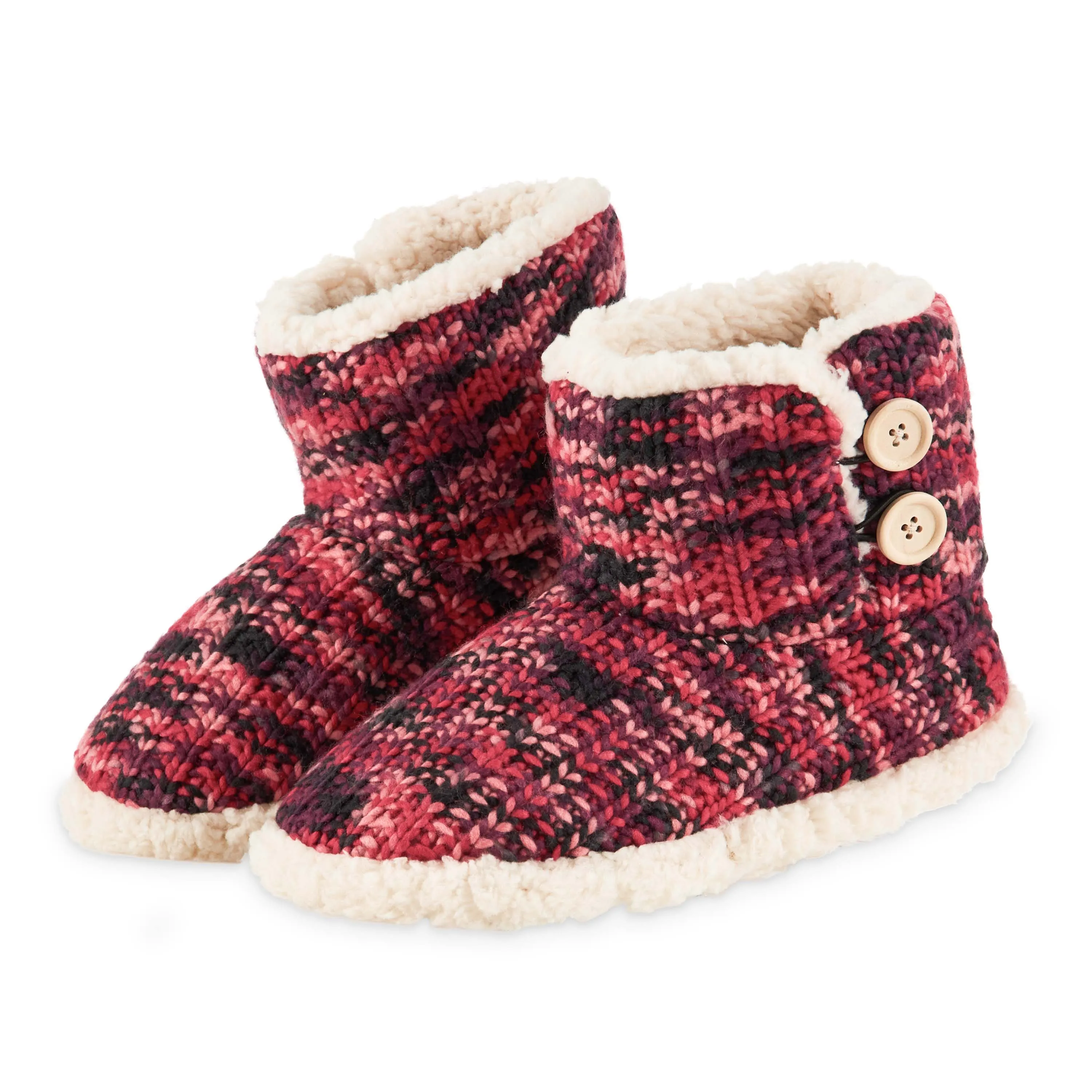 Boots Zebra Print CityComfort Ladies Slipper Boots Knitted Warm Winter Indoor Booties