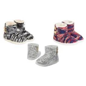 CityComfort Ladies Slipper Boots Knitted Warm Winter Indoor Booties Insulated Boots Work