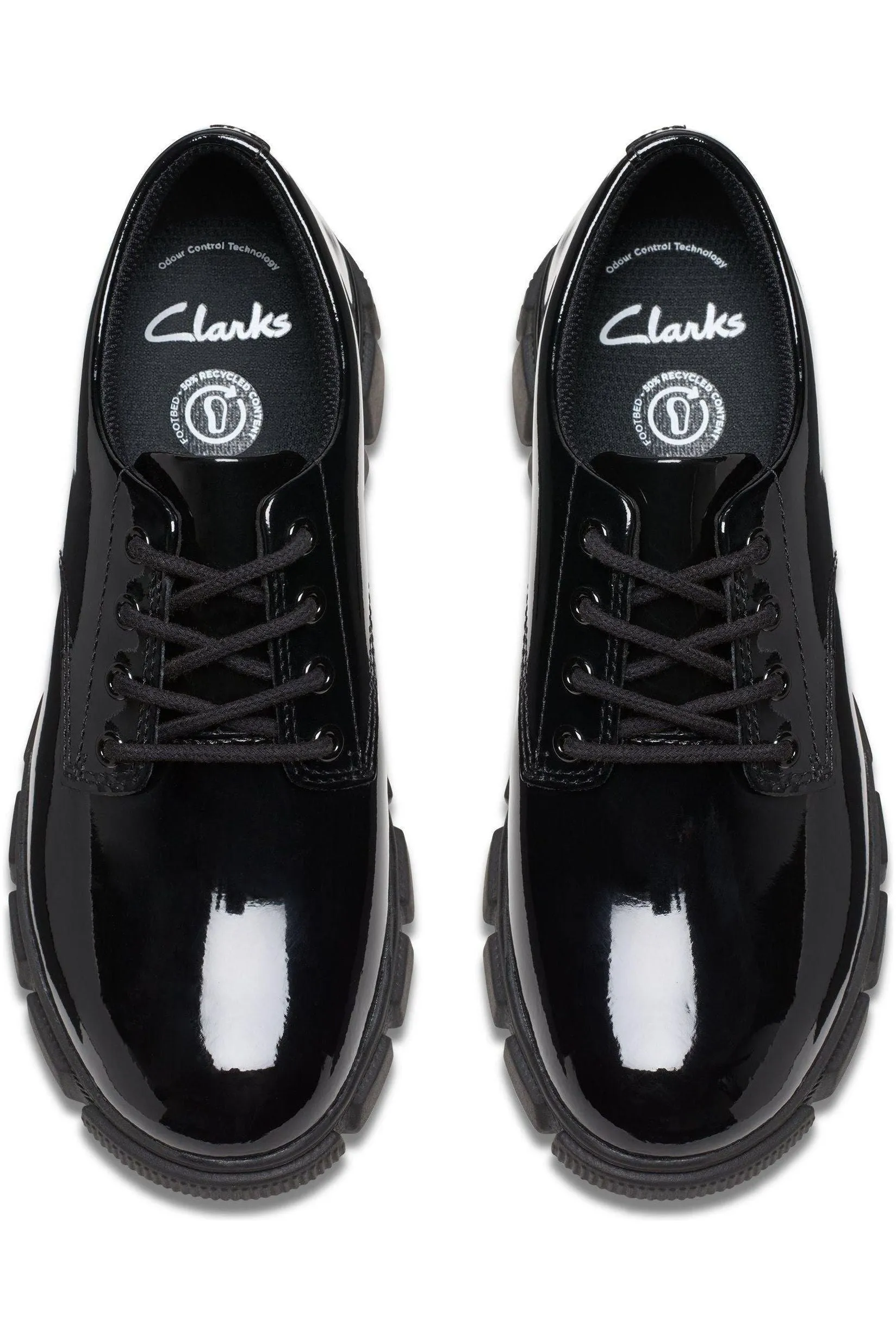 Clarks Evyn Lace Youth black patent Asics Ultra Trail Shoes