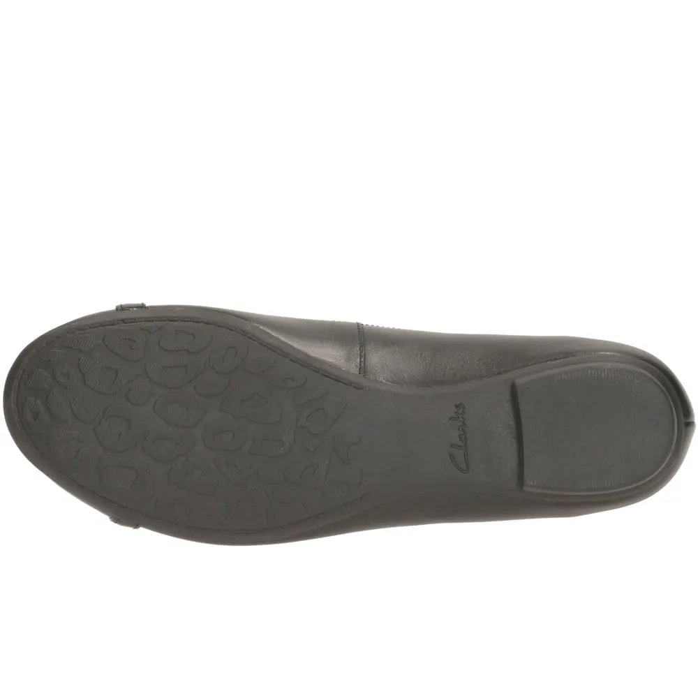 Clarks Tizz Fizz Black Leather Ballet Pumps Girl School Shoes Asics Shoes Vs Skechers