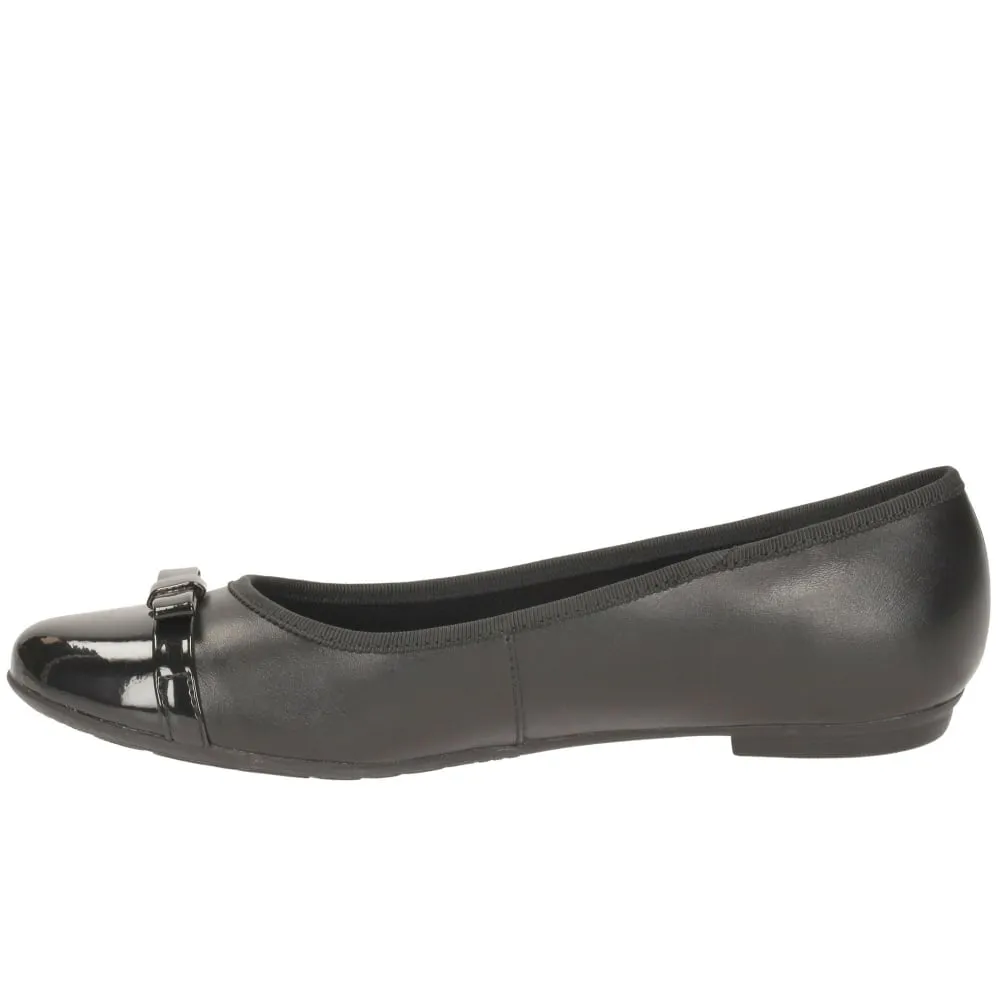 Clarks Tizz Fizz Black Leather Ballet Pumps Girl School Shoes Asics Gel Rocket 11 Shoes