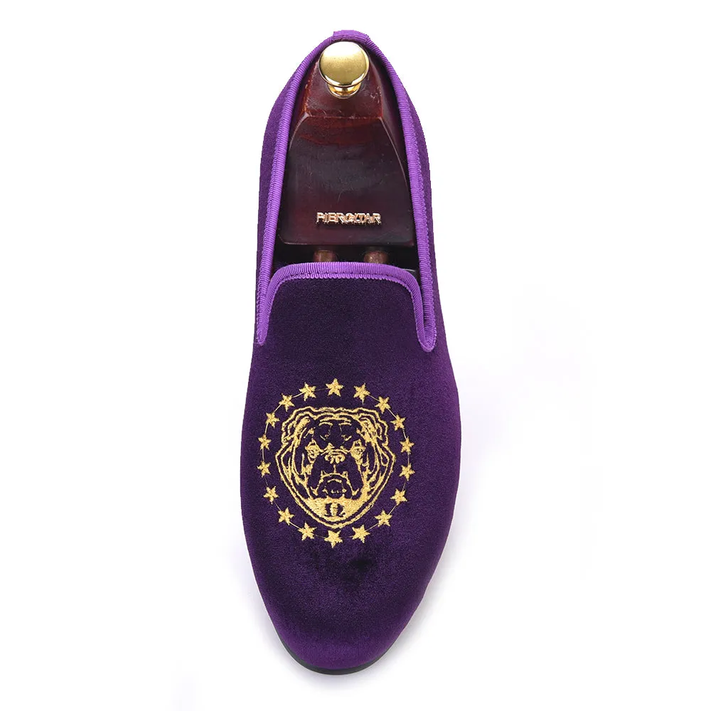 Casual Leather Loafers OneDrop Men Velvet Handmade Dress Shoes Delicate Embroidery Wedding Prom Party Loafers