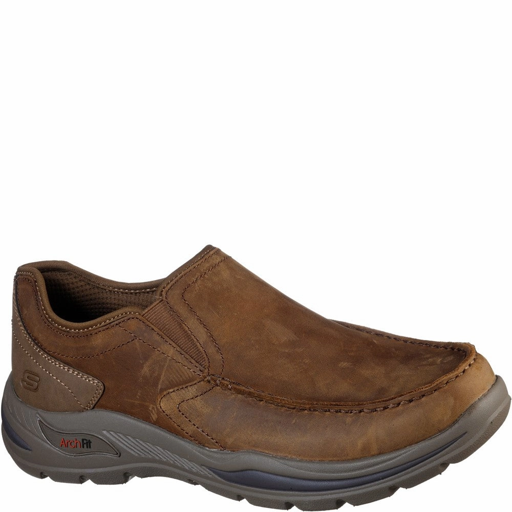 Skechers Arch Fit Motley Hust Slip On Shoes forest hike Simple Style