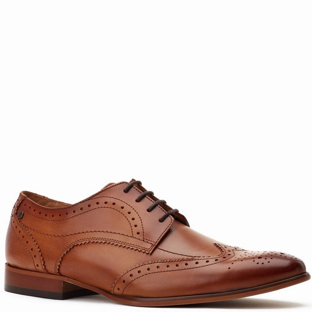 Base London Barbera Lace Up Brogue Shoe Contrast Stitch