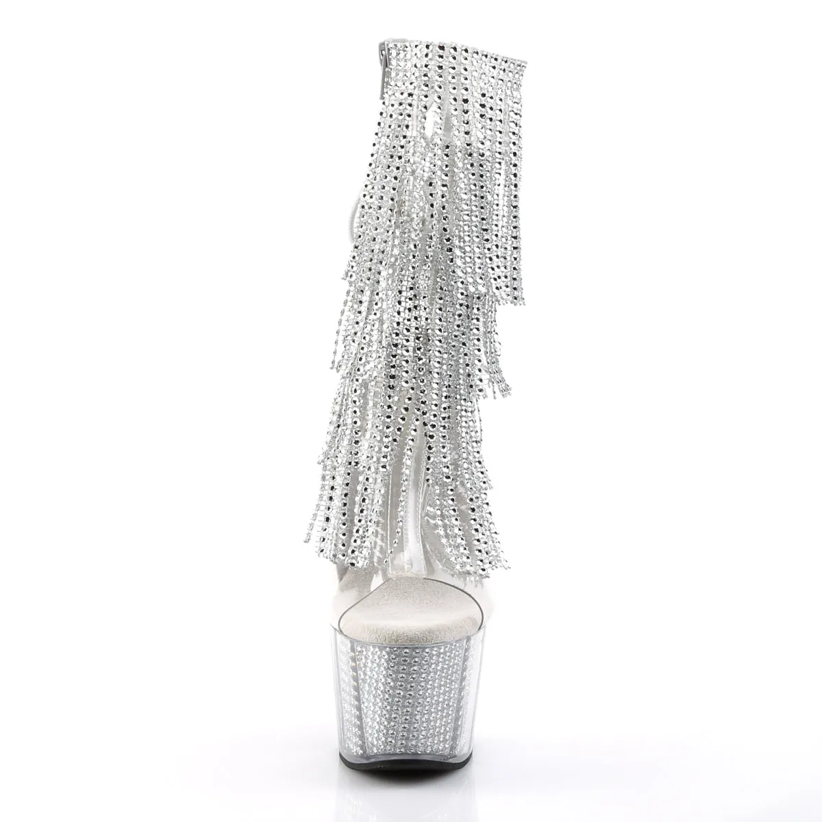 ADORE-1017SRS Pleaser Clear/Silver Sexy Platform Shoes (Pole Dancing Heels) Asics Shoes Nyc