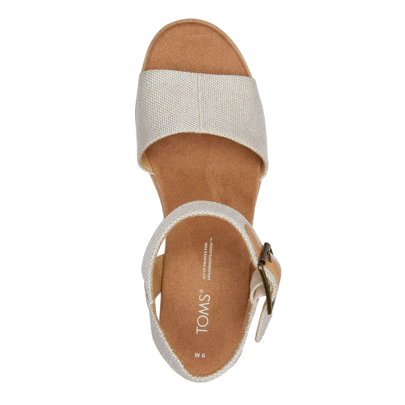 Women's Toms, Diana Sandal - Wide Width skin friendly