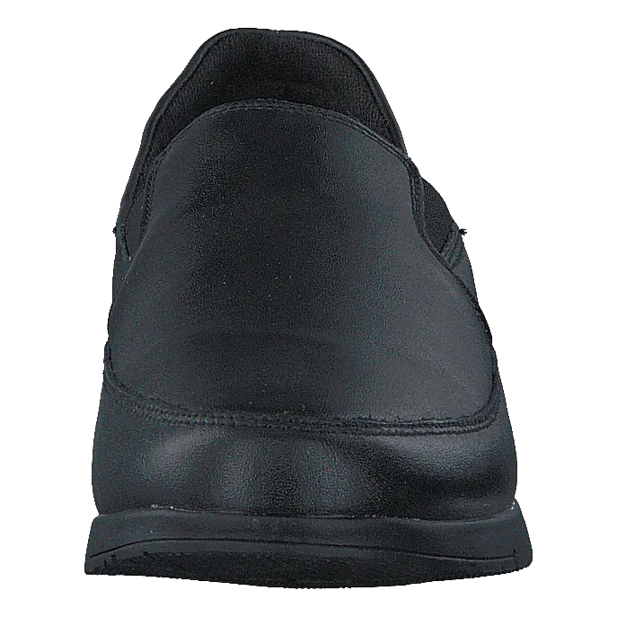 444-5391 Black Platform Heel Loafers