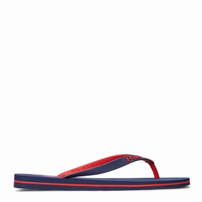 Unwind Walk therapeutic Polo Ralph Lauren Bolt Logo Flip-Flop Newport Navy / Red