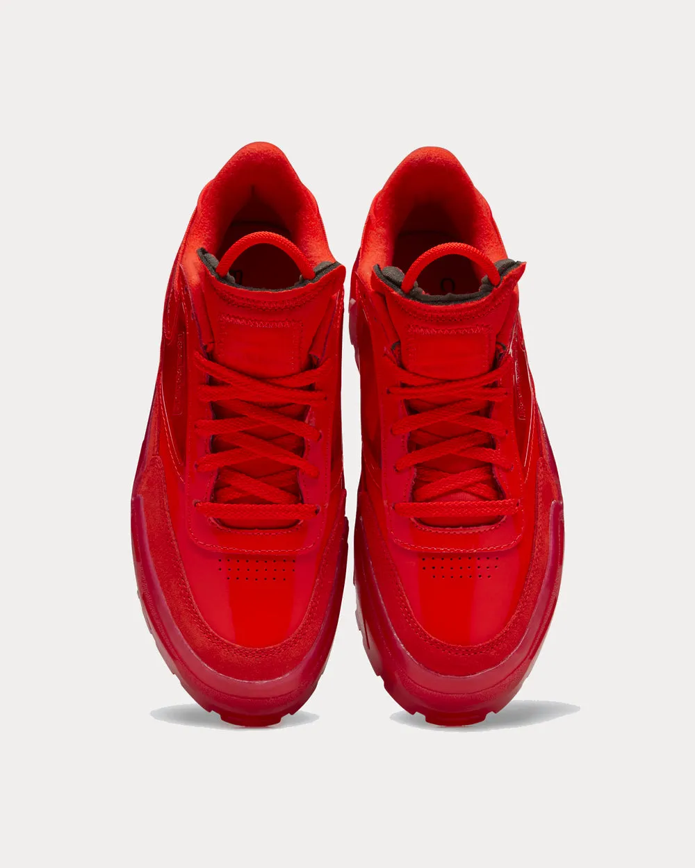 CLUB C Red Low Top Sneakers Cat High Heels