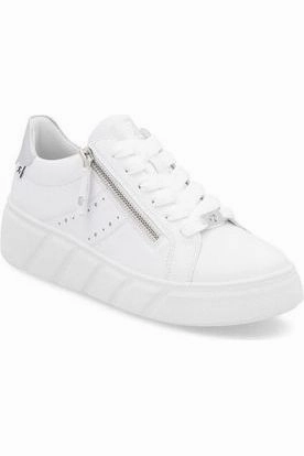 Rieker ladies Sport trainer W2605-80 in White Smooth Soles
