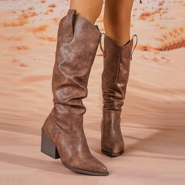 Shoes Neo Adidas Women's Fashion Pleated Slip-On Knee-High Boots 05428715S